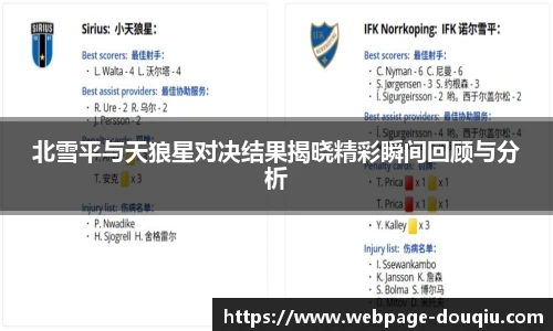 北雪平与天狼星对决结果揭晓精彩瞬间回顾与分析
